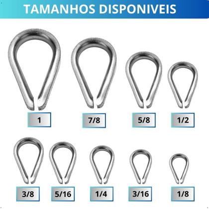 Imagem de Sapatilha Cabo de Aço Zincado Academia Aparelho Resistente Reforçado 1/4