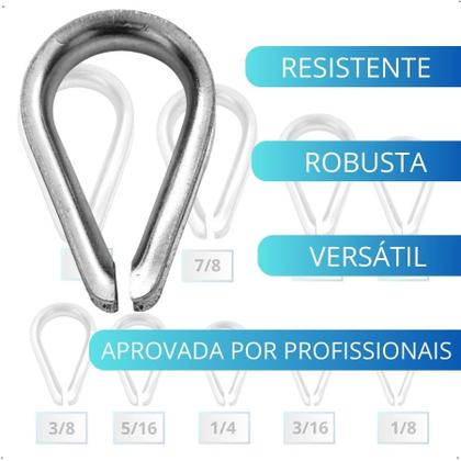 Imagem de Sapatilha Cabo de Aço Zincado Academia Aparelho Resistente Reforçado 1/4