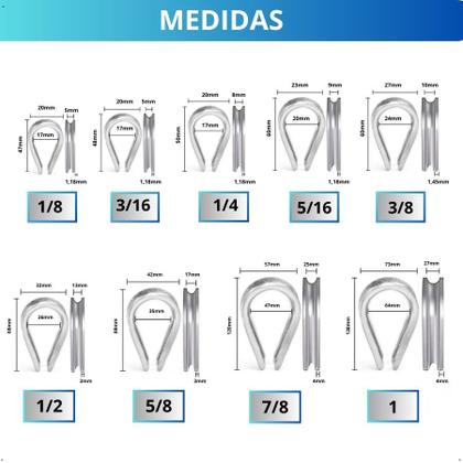 Imagem de Sapatilha Cabo de Aço Zincado Academia Aparelho Resistente Reforçado 1/4