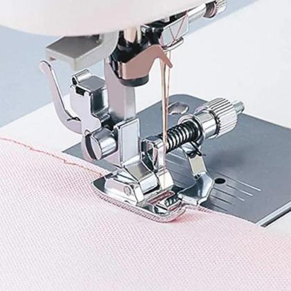 Imagem de Sapatilha calcador sapata ponto bainha invisível com guia metal regulagem para maquinas costura domestica caseira 