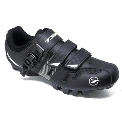Imagem de Sapatilha Ciclismo MTB TSW Cave Preta e Branco 