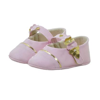 Imagem de Sapatilha de Bebê Feminina Verniz Rosa Bebê
