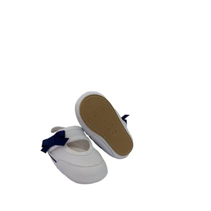 Imagem de Sapatilha de Laço Menina Azul e Branca Bicho de Pé