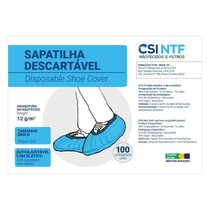 Imagem de Sapatilha Descartável com Elástico - 1 Pacote com 100 Un