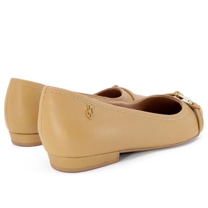 Imagem de Sapatilha Feminina Bico Fino em Couro Soft Amendôa - Cód 3126003