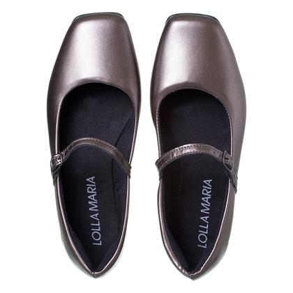 Imagem de Sapatilha feminina bico quadrado boneca com fivela casual lolla maria