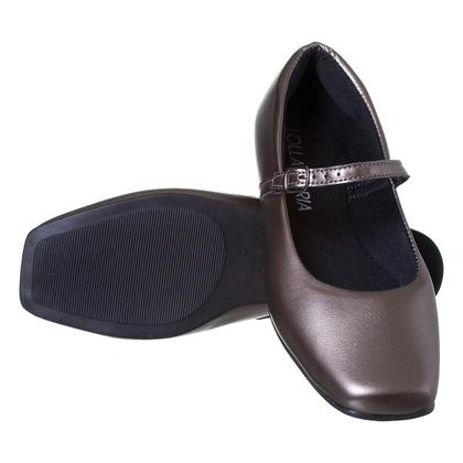 Imagem de Sapatilha feminina bico quadrado boneca com fivela casual lolla maria