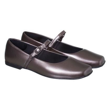 Imagem de Sapatilha feminina bico quadrado boneca com fivela casual lolla maria