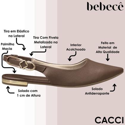Imagem de Sapatilha Feminina Conforto Bico Fino Moderna Chique Bebecê