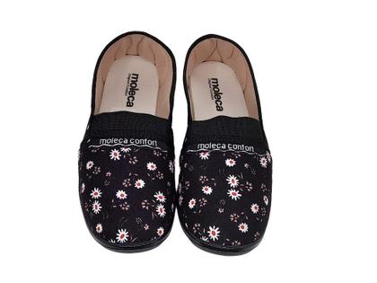 Imagem de Sapatilha Feminina de Pano e Elástico Calce Fácil Confortável Moleca 52059