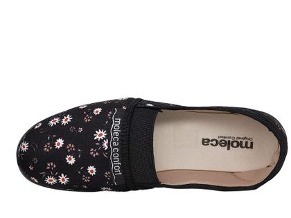 Imagem de Sapatilha Feminina de Pano e Elástico Calce Fácil Confortável Moleca 52059