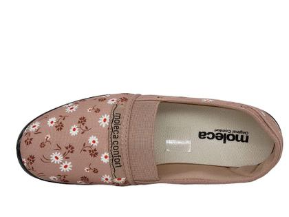 Imagem de Sapatilha Feminina de Pano e Elástico Calce Fácil Confortável Moleca 52059