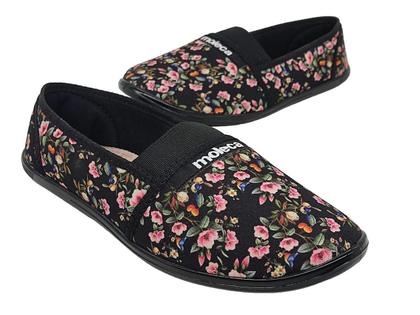 Imagem de Sapatilha Feminina de Pano e Elástico Calce Fácil Confortável Moleca 52059