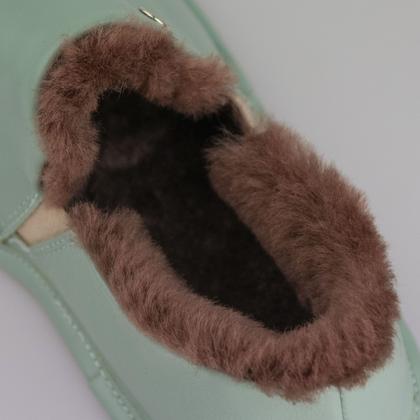 Imagem de Sapatilha feminina em couro Urupema forrada em lã natural Ref.:21804