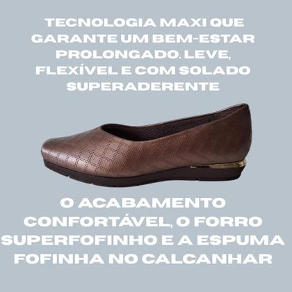 Imagem de Sapatilha Feminina MAXI Conforto Leve Piccadilly - Marrom/Café