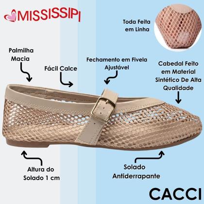 Imagem de Sapatilha Feminina Moderna Tela Conforto Casual Mississipi