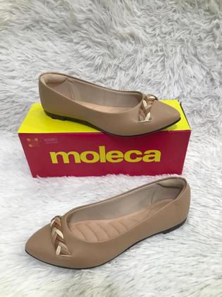 Imagem de Sapatilha feminina moleca 5635.859 bico fino nude