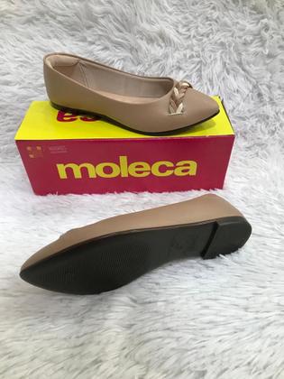 Imagem de Sapatilha feminina moleca 5635.859 bico fino nude