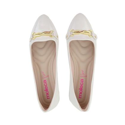 Imagem de Sapatilha Feminina Moleca Verniz Siena Off White - 5785