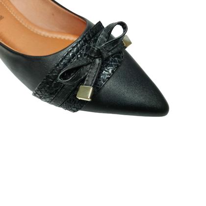 Imagem de Sapatilha Feminina Rasteira Bico Fino com Laço Delicada e Confortável