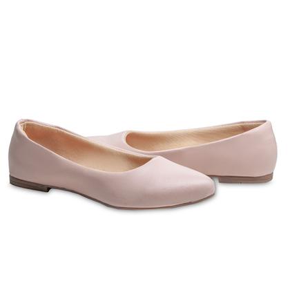 Imagem de Sapatilha Feminina Rosa Bebe Bico Fino Casual Elegante