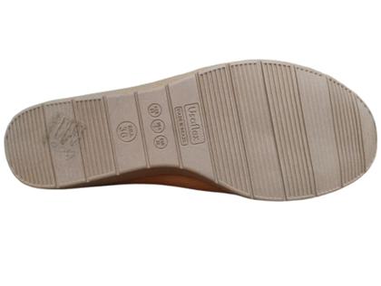 Imagem de Sapatilha feminina Usaflex ortopédica couro com tecido conforto para joanete Bico Redondo