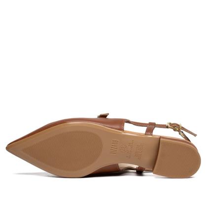 Imagem de Sapatilha Feminina Vizzano Slingback Pelica Marrom