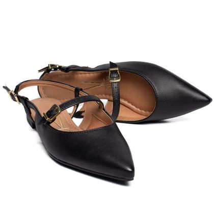 Imagem de Sapatilha Feminina Vizzano Slingback Pelica Preto