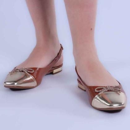Imagem de Sapatilha Feminina Zariff Slingback com Laço T1128-334