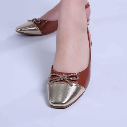Imagem de Sapatilha Feminina Zariff Slingback com Laço T1128-334