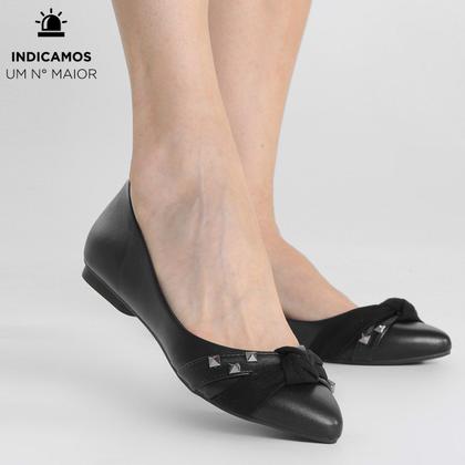 Imagem de Sapatilha Griffe Bico Fino Tachas Feminina