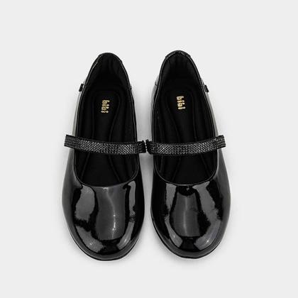 Imagem de Sapatilha Infantil Bibi Ballerina Basic Preta com Brilho