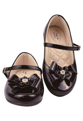 Imagem de Sapatilha Infantil Feminina Menina Laço Flor Preto