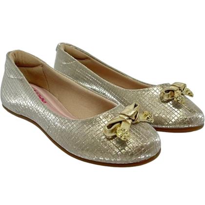 Imagem de Sapatilha Infantil Menina Casual Dia a Dia Bico Redondo com Laço Molekinha 2083.1106