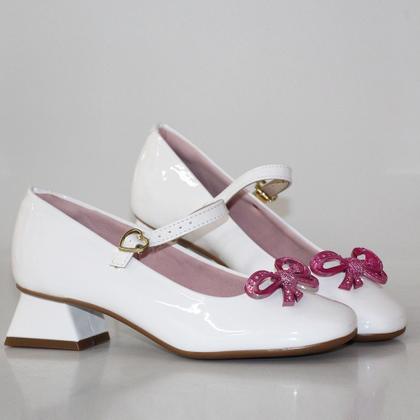 Imagem de Sapatilha Infantil Molekinha Com Salto Quadrado Preto