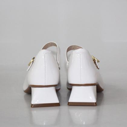 Imagem de Sapatilha Infantil Molekinha Com Salto Quadrado Preto