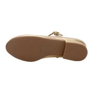 Imagem de Sapatilha Infantil Molekinha Slingback Salto Baixo Dourada