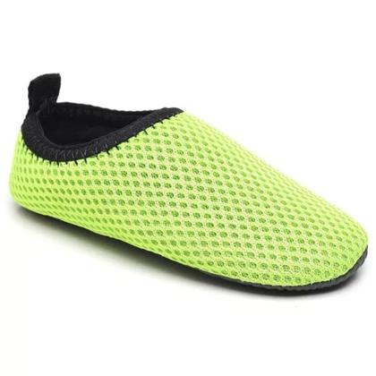 Imagem de Sapatilha Infantil Neoprene Antiderrapante Praia Piscina Aquática Tênis Trilha Bike Verde