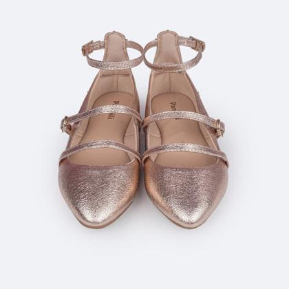 Imagem de Sapatilha Infantil Pampili Malu Tiras Cobre Rosada 481006000
