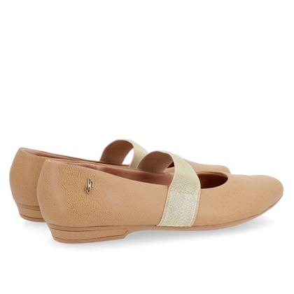 Imagem de Sapatilha Marrom Couro Detalhe Elástico