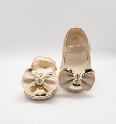 Imagem de Sapatilha Menina Infantil Verniz com Bico Metalizado