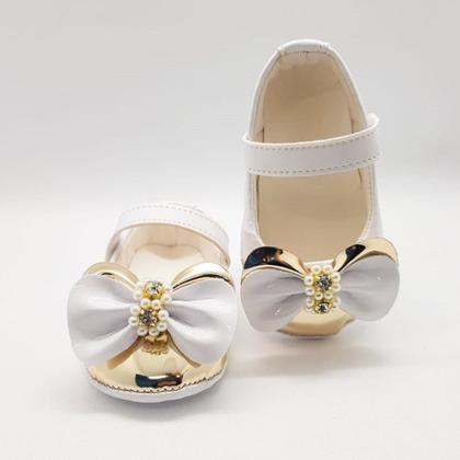 Imagem de Sapatilha Menina Infantil Verniz com Bico Metalizado