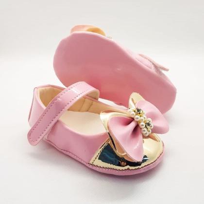 Imagem de Sapatilha Menina Infantil Verniz com Bico Metalizado