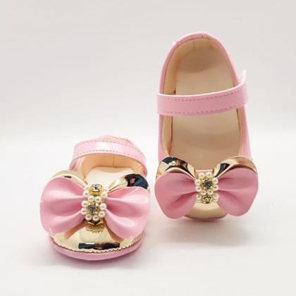 Imagem de Sapatilha Menina Infantil Verniz com Bico Metalizado