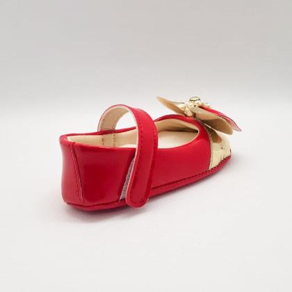 Imagem de Sapatilha Menina Infantil Verniz com Bico Metalizado