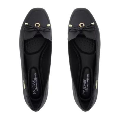Imagem de Sapatilha Mocassim Modare Feminina Com Laço Total Conforto Social 7016.461 Ortopédica