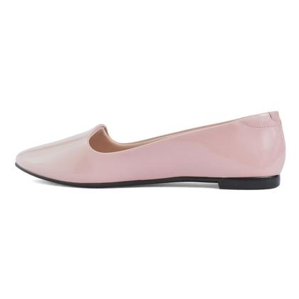 Imagem de Sapatilha Moleca Casual Bico Fino Feminina Verniz Rosa