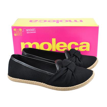 Imagem de Sapatilha Moleca Lona Sider Preto Feminino Confortavel
