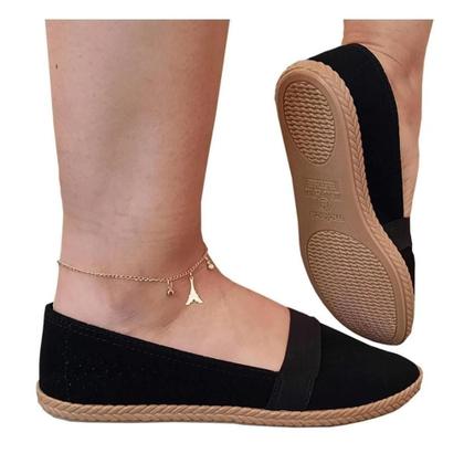 Imagem de Sapatilha Moleca Nobuck Feminina Casual Com Elastico Microperfuros Confortavel Original Adulto
