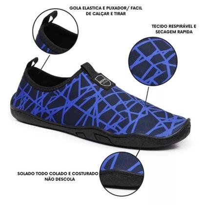 Imagem de Sapatilha Nautica Tenis Corrida Praia Neoprene Sola Costurada Resistente Puxador Traseiro Facil